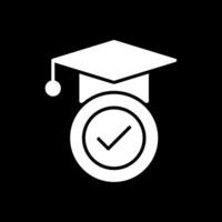 Education Glyph Inverted Icon Design vector