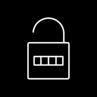 Lock Line Inverted Icon Design vector