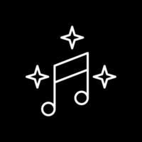 música línea invertido icono diseño vector