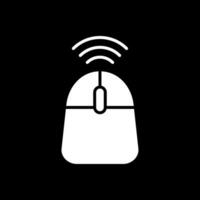 Mouse Glyph Inverted Icon Design vector
