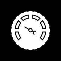 Gauge Glyph Inverted Icon Design vector