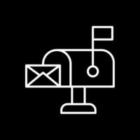 Mailbox Line Inverted Icon Design vector