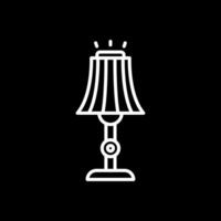 Floor Lamp Line Inverted Icon Design vector