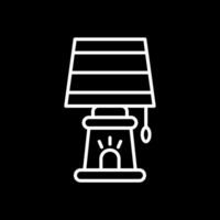 Lamp Line Inverted Icon Design vector