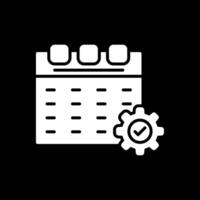 Calendar Glyph Inverted Icon Design vector