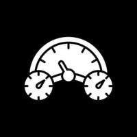 Gauge Glyph Inverted Icon Design vector