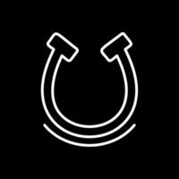 Horseshoe Line Inverted Icon Design vector