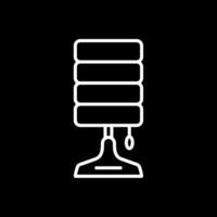 Lamp Line Inverted Icon Design vector