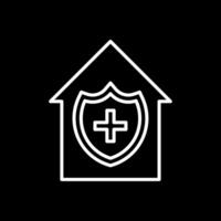 House Line Inverted Icon Design vector