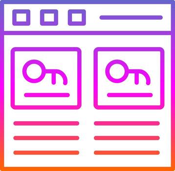 Password Manager Line Gradient Icon Design vector