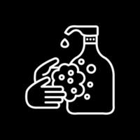 Hand Wash Line Inverted Icon Design vector