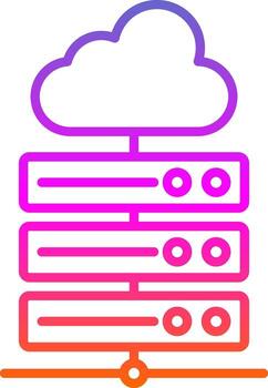 Hosting Server Line Gradient Icon Design vector