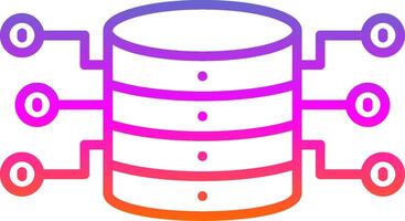 Server Storage Line Gradient Icon Design vector