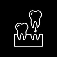 Implants Line Inverted Icon Design vector