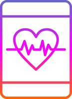 Heart Care Line Gradient Icon Design vector