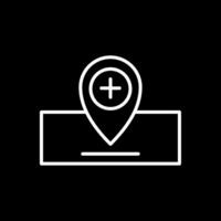 Location Line Inverted Icon Design vector