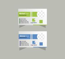 minimal business card design vector