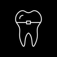 Braces Line Inverted Icon Design vector