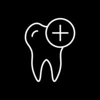 dentista línea invertido icono diseño vector