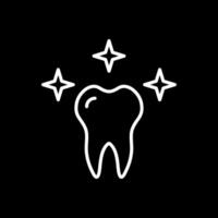 Healthy Tooth Line Inverted Icon Design vector