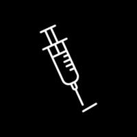 Syringe Line Inverted Icon Design vector