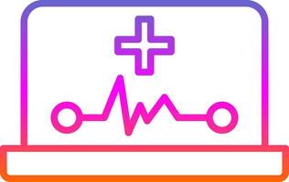 Ehealth Line Gradient Icon Design vector