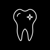 dientes línea invertido icono diseño vector