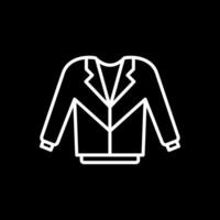 Coat Line Inverted Icon Design vector