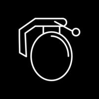 Grenade Line Inverted Icon Design vector