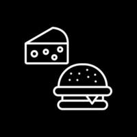 comida línea invertido icono diseño vector