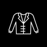 Coat Line Inverted Icon Design vector