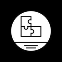 Puzzle Glyph Inverted Icon Design vector
