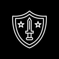 Shield Line Inverted Icon Design vector