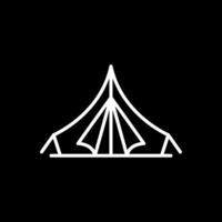 Tent Line Inverted Icon Design vector