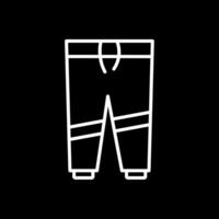 Trousers Line Inverted Icon Design vector