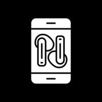 Smartphone Glyph Inverted Icon Design vector