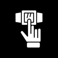 Smartwatch Glyph Inverted Icon Design vector