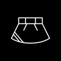 Skirt Line Inverted Icon Design vector