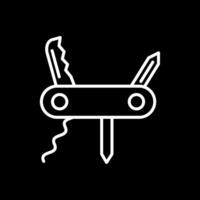 Knife Line Inverted Icon Design vector