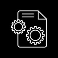 Settings Line Inverted Icon Design vector