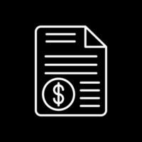 Document Line Inverted Icon Design vector