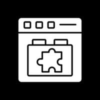 Plugins Glyph Inverted Icon Design vector