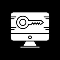 Access Glyph Inverted Icon Design vector