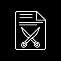 Document Line Inverted Icon Design vector