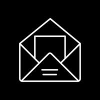 Envelope Line Inverted Icon Design vector