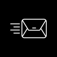 Envelope Line Inverted Icon Design vector