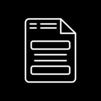 Document Line Inverted Icon Design vector