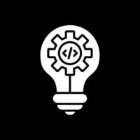 Idea Glyph Inverted Icon Design vector