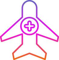 Air Medical Service Line Gradient Icon Design vector