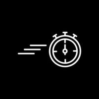 Timer Line Inverted Icon Design vector